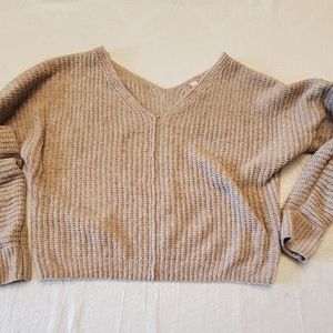 Cream crop top sweater